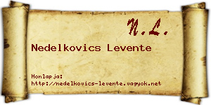 Nedelkovics Levente névjegykártya