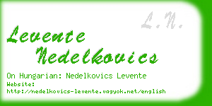 levente nedelkovics business card